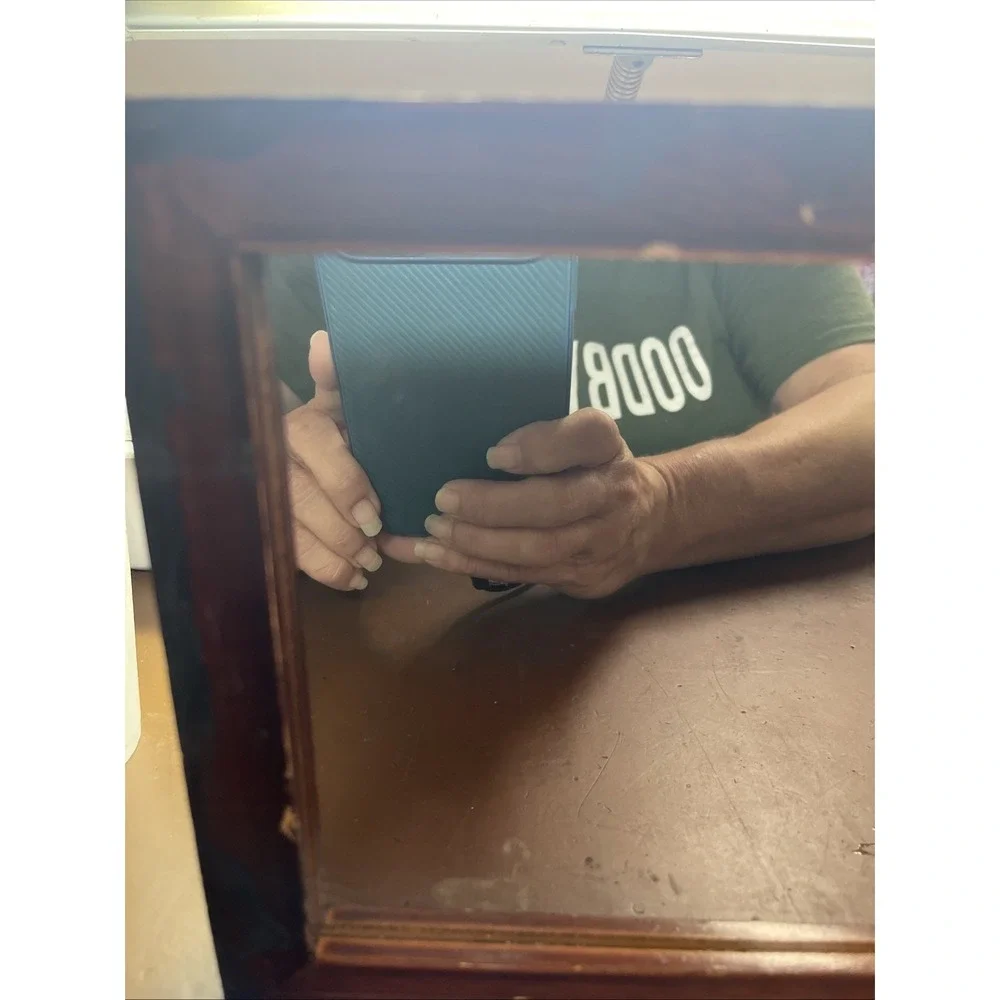 Vintage Dorfman Pacific Advertisement Mirror Double Sided Hats Display 13 x 7 in